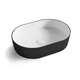 Otti Oval Basin 500X340 Gloss White & Matte Black