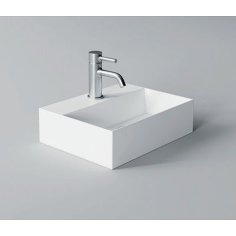 Studio Bagno Bench/Wall Basin With 1 Tap Hole Gloss White Spy40/1