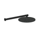Greens Lavish Brass Wall Shower Pvd Matte Black