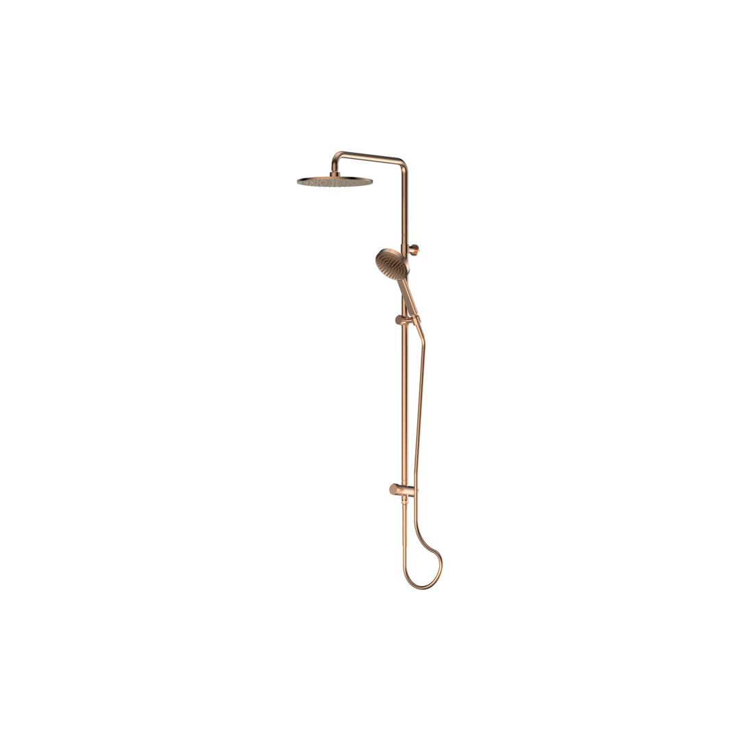 Greens Lavish Brass Twin Rail Shower Brushed Copper