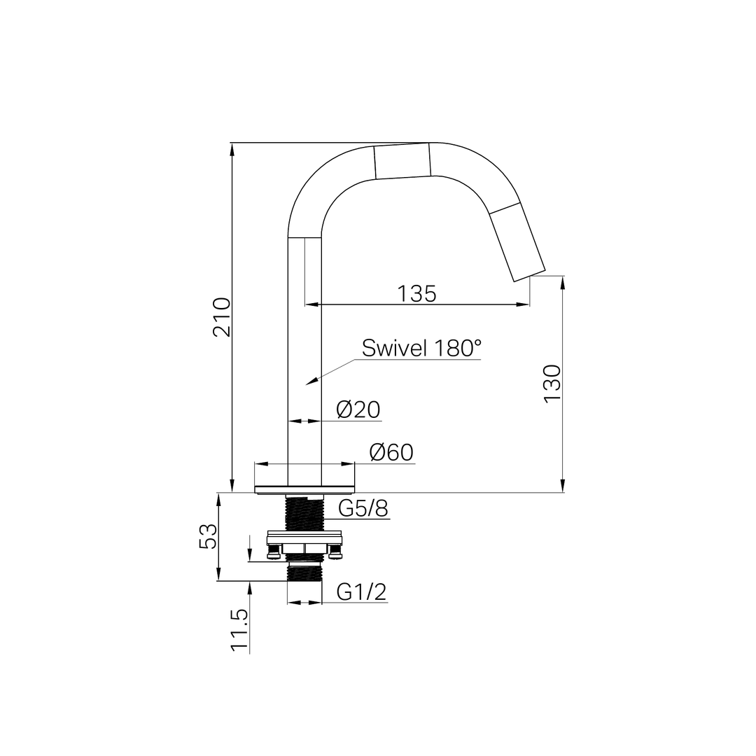Nero Serenity Basin Edge Spout Matte White