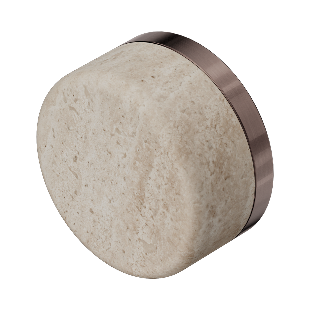 Nero Serenity Rome Travertine Handle Brushed Bronze