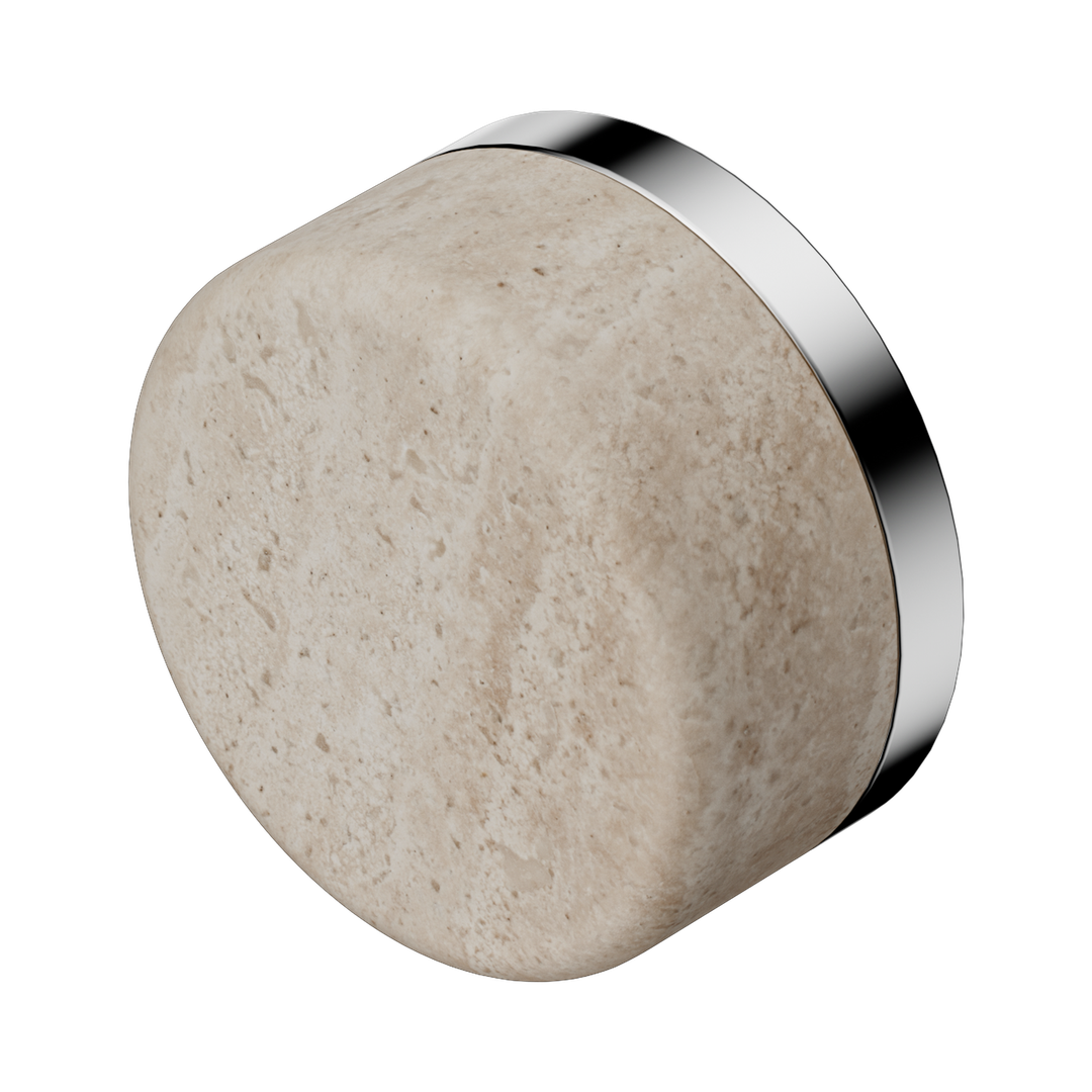Nero Serenity Rome Travertine Handle Chrome