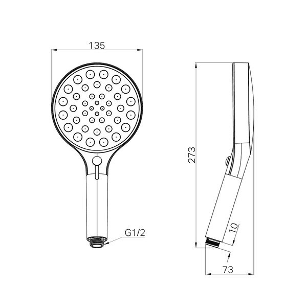 Nero Serenity Hand Shower Matte Black