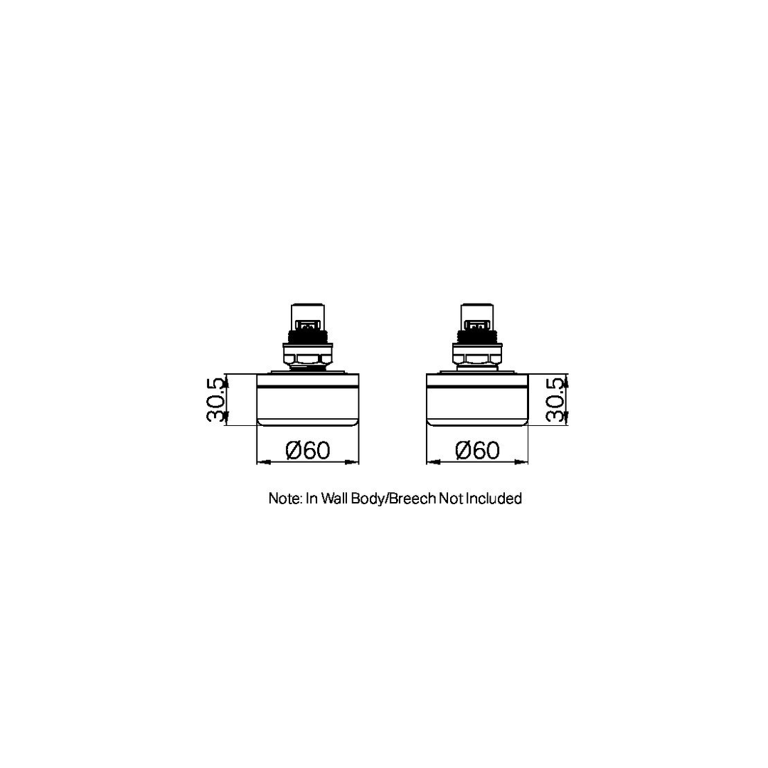 Nero Serenity Wall Top Assembly With Verde Alpi Handle Chrome