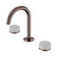 Nero Serenity Basin Set Arc Spout With Carrara Handle Brushed Bronze