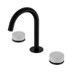 Nero Serenity Basin Set Arc Spout With Carrara Handle Matte Black