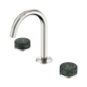 Nero Serenity Basin Set Arc Spout With Verde Alpi Handle Brushed Nickel