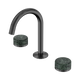 Nero Serenity Basin Set Arc Spout With Verde Alpi Handle Gun Metal