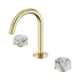 Nero Serenity Basin Set Arc Spout With Arabescato Corchia Handle Brushed Gold