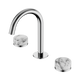 Nero Serenity Basin Set Arc Spout With Arabescato Corchia Handle Chrome