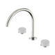 Nero Serenity Bath/Kitchen Set Arc Spout With Carrara Handle Brushed Nickel