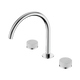 Nero Serenity Bath/Kitchen Set Arc Spout With Carrara Handle Chrome