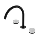 Nero Serenity Bath/Kitchen Set Arc Spout With Carrara Handle Matte Black