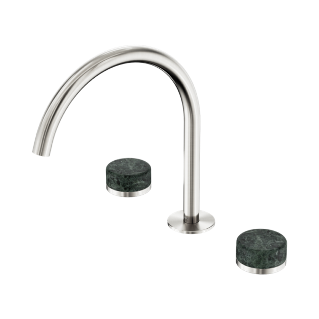 Nero Serenity Bath/Kitchen Set Arc Spout With Verde Alpi Handle Brushed Nickel