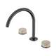 Nero Serenity Bath/Kitchen Set Arc Spout Gun Metal With Rome Travertine Handle