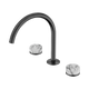 Nero Serenity Bath/Kitchen Set Arc Spout With Arabescato Corchia Handle Gun Metal