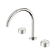 Nero Serenity Bath/Kitchen Set Arc Spout With Metal Handle Brushed Nickel