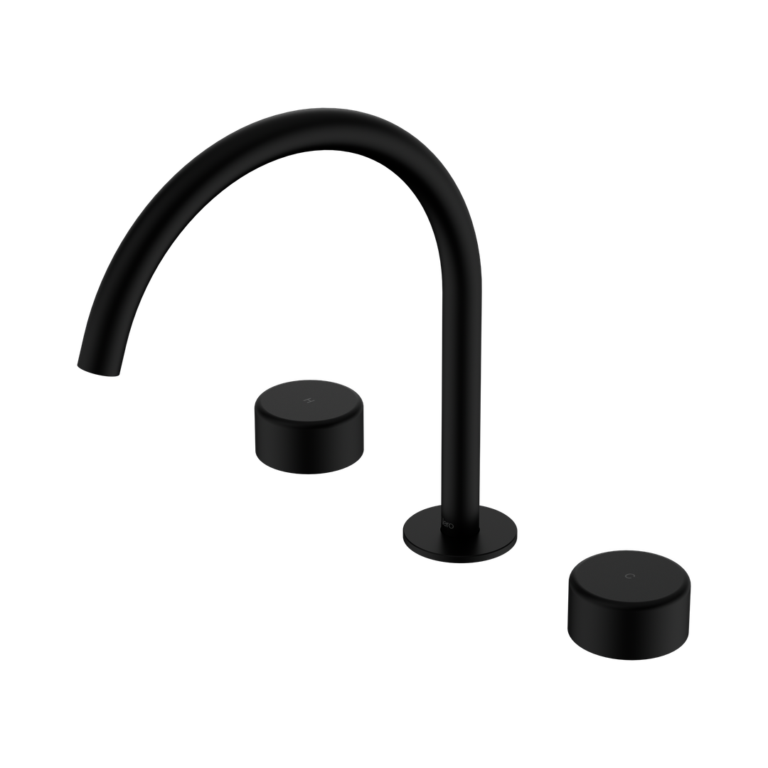 Nero Serenity Bath/Kitchen Set Arc Spout With Metal Handle Matte Black
