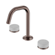 Nero Serenity Basin Set Edge Spout With Carrara Handle Brushed Bronze
