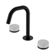 Nero Serenity Basin Set Edge Spout With Carrara Handle Matte Black