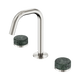 Nero Serenity Basin Set Edge Spout With Verde Alpi Handle Brushed Nickel