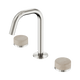 Nero Serenity Basin Set Edge Spout With Rome Travertine Handle Brushed Nickel