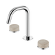 Nero Serenity Basin Set Edge Spout With Rome Travertine Handle Chrome