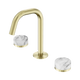 Nero Serenity Basin Set Edge Spout With Arabescato Corchia Handle Brushed Gold