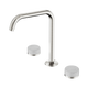 Nero Serenity Bath/Kitchen Set Edge Spout Brushed Nickel With Carrara Handle