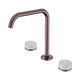Nero Serenity Bath/Kitchen Set Edge Spout Brushed Bronze With Carrara Handle