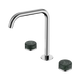 Nero Serenity Bath/Kitchen Set Edge Spout Chrome With Verde Alpi Handle