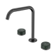 Nero Serenity Bath/Kitchen Set Edge Spout Gun Metal With Verde Alpi Handle