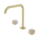 Nero Serenity Bath/Kitchen Set Edge Spout Brushed Gold With Rome Travertine Handle