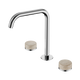 Nero Serenity Bath/Kitchen Set Edge Spout Chrome With Rome Travertine Handle