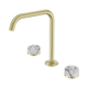 Nero Serenity Bath/Kitchen Set Edge Spout Brushed Gold With Arabescato Corchia Handle