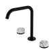 Nero Serenity Bath/Kitchen Set Edge Spout Matte Black With Arabescato Corchia Handle