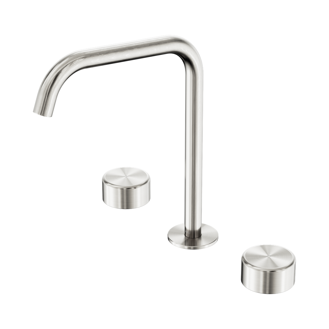 Nero Serenity Bath/Kitchen Set Edge Spout With Metal Handle Brushed Nickel