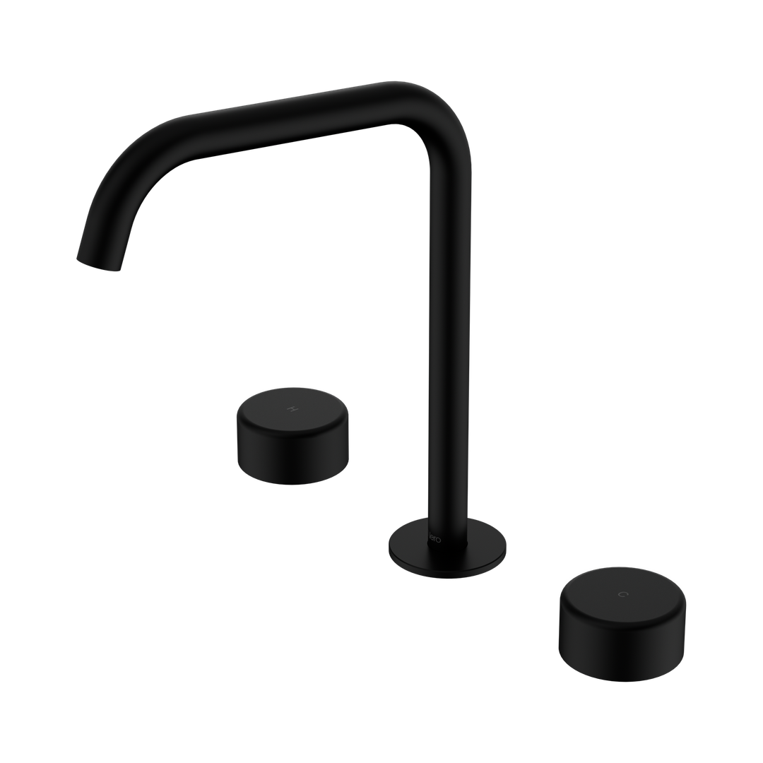 Nero Serenity Bath/Kitchen Set Edge Spout With Metal Handle Matte Black