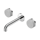 Nero Serenity Wall Basin Set 160Mm Spout Chrome With Carrara Handle
