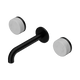 Nero Serenity Wall Basin Set 160Mm Spout With Carrara Handle Matte Black