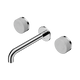Nero Serenity Wall Basin Set 185Mm Spout Chrome With Carrara Handle