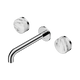 Nero Serenity Wall Basin Set 185Mm Spout Chrome With Arabescato Corchia Handle