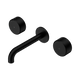 Nero Serenity Wall Basin Set 185Mm Spout Matte Black With Metal Handle
