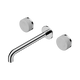 Nero Serenity Wall Basin Set 220Mm Spout Chrome With Carrara Handle