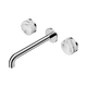 Nero Serenity Wall Basin Set 220Mm Spout Chrome With Arabescato Corchia Handle