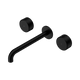Nero Serenity Wall Basin Set 220Mm Spout Matte Black With Metal Handle