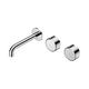 Nero Serenity Wall Basin Set 160Mm Offset Spout Chrome With Metal Handle