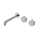 Nero Serenity Wall Basin Set 185Mm Offset Spout Chrome With Carrara Handle