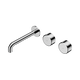 Nero Serenity Wall Basin Set 185Mm Offset Spout Chrome With Metal Handle